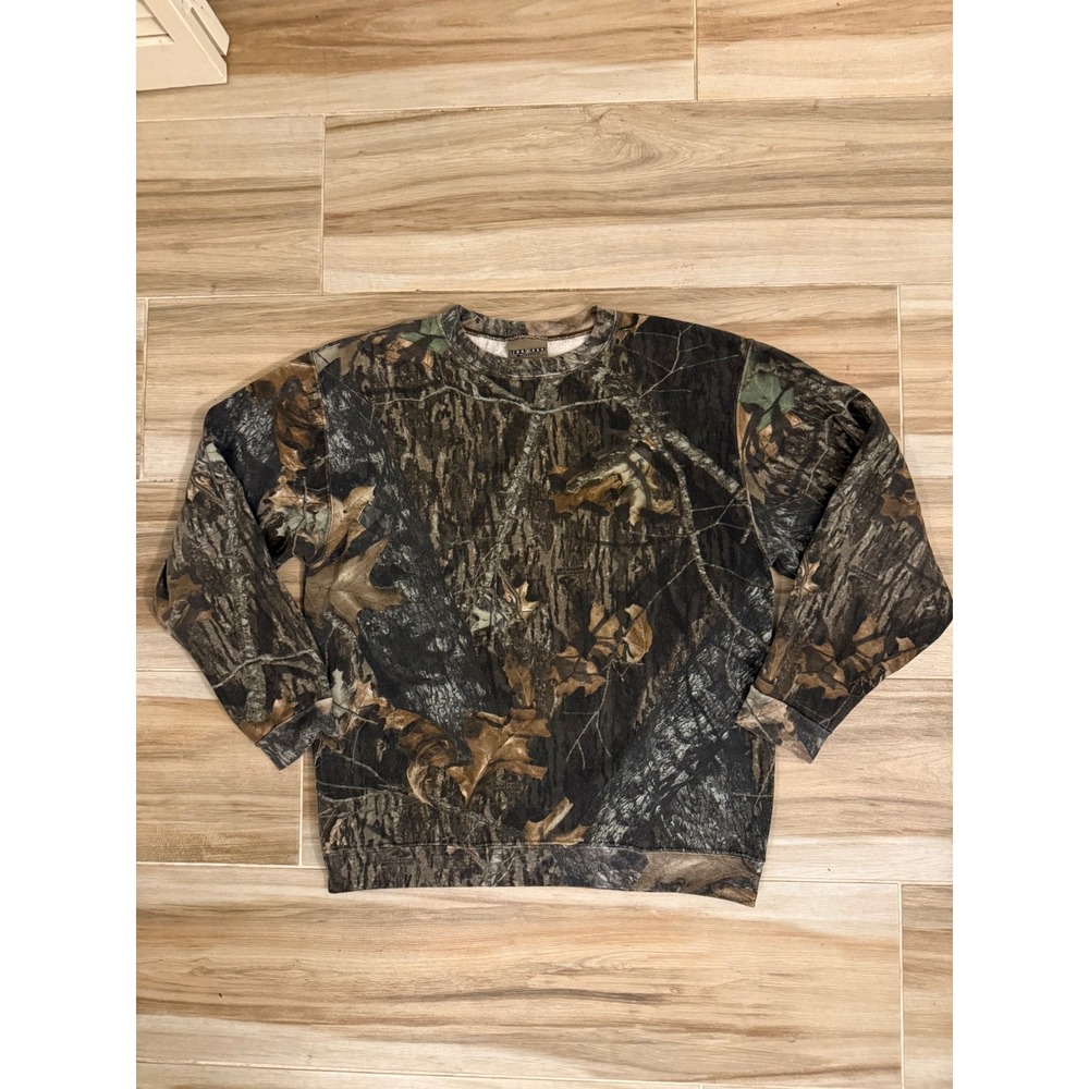 Vintage Jerzees Outdoors Mens Large Mossy‎ Oak Crewneck Sweatshirt